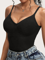 Women's Long Camisole No Pads, Adjustable Strap Slimming Tank Top, Breathable Soft Basic Vest for Layering & Outerwear