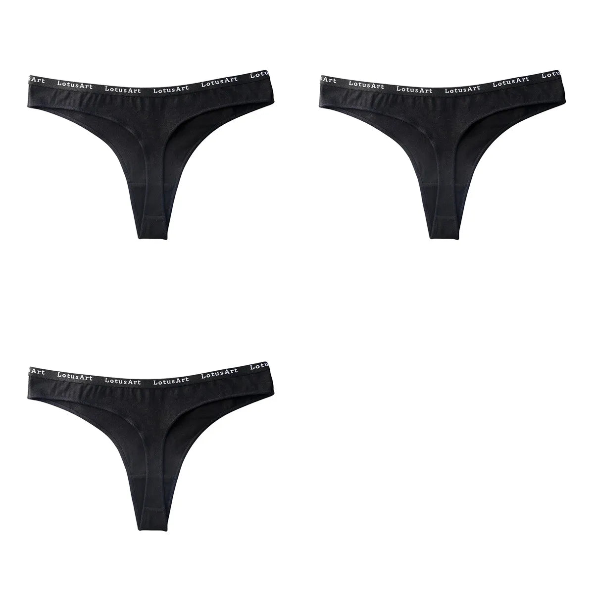 3Pcs/Set Cotton Panties Sexy G-string Low Rise Panties Women Seamless Underwear Set Female Underpants Breathable Lingerie Panty