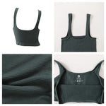 Square Neck Crop Top Women Seamless Underwear Top Solid Color Off Shoulder Cami Sexy Lingerie Sleeveless Tank Top Camisole