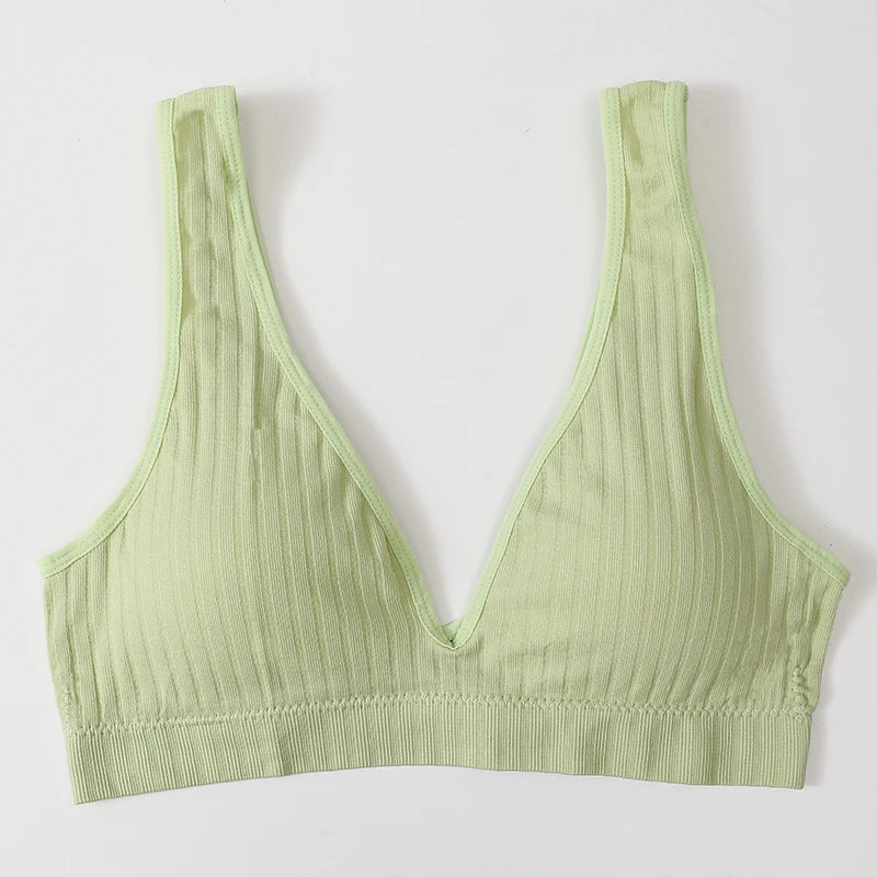 Seamless Bras For Women Push Up Bra V-Neck Bra Tops Female Non-wire Brassiere Sports Underwear Backless Sexy Lingerie S-XL