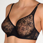 Plus Size Bras For Womens Underwear Underwired Lace Hollow Out Bra Embroidery Sexy Lingerie Brassiere BH Tops 5 Colors
