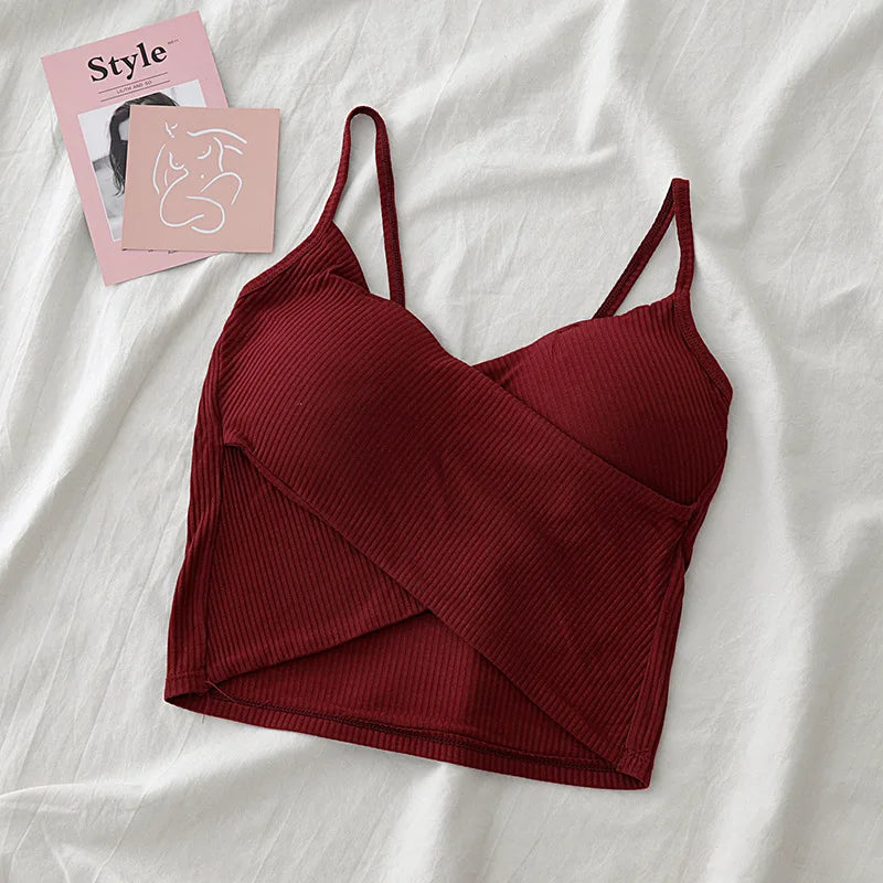 Women Crop Top Tube Top Seamless Underwear Female Crop Tops Girls Streetwear Sexy Lingerie Padded Tube Bra Bandeau Top Intimates