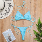 S - XL Halter Luxury Pearl Bikini Female Swimsuit Women Swimwear Two-pieces Bikini set Mini Micro Bather Bathing Suit Swim Lady