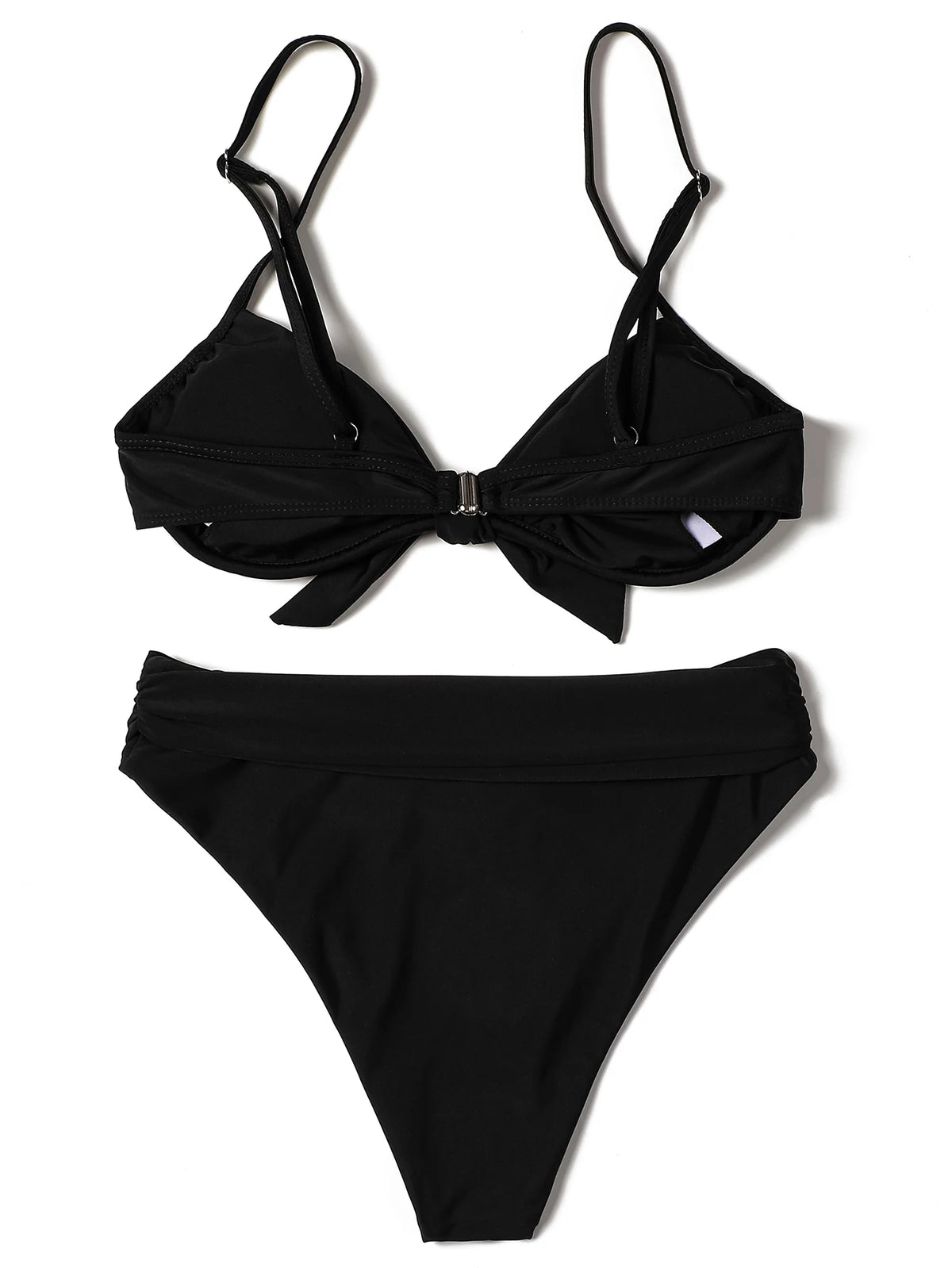 ZTVitality Black Bow High Waist Bikinis Brazilian Sexy Bikini 2021 New Arrival Straps Padded Bra Swimsuit Female Swimwear Women