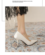 Pumps shoes Women Fashion Office Basic High Heels Work Lady Shoes Black Pink Green Thin Heels Brand Point Toe998