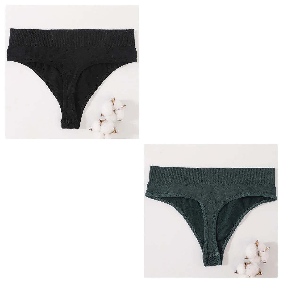 2Pcs/Set Women Panties High Waist Panties Sexy Bodyshaper Thongs Female Underpants Seamless Underwear Sports G-string Intimates