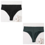 2Pcs/Set Women Panties High Waist Panties Sexy Bodyshaper Thongs Female Underpants Seamless Underwear Sports G-string Intimates