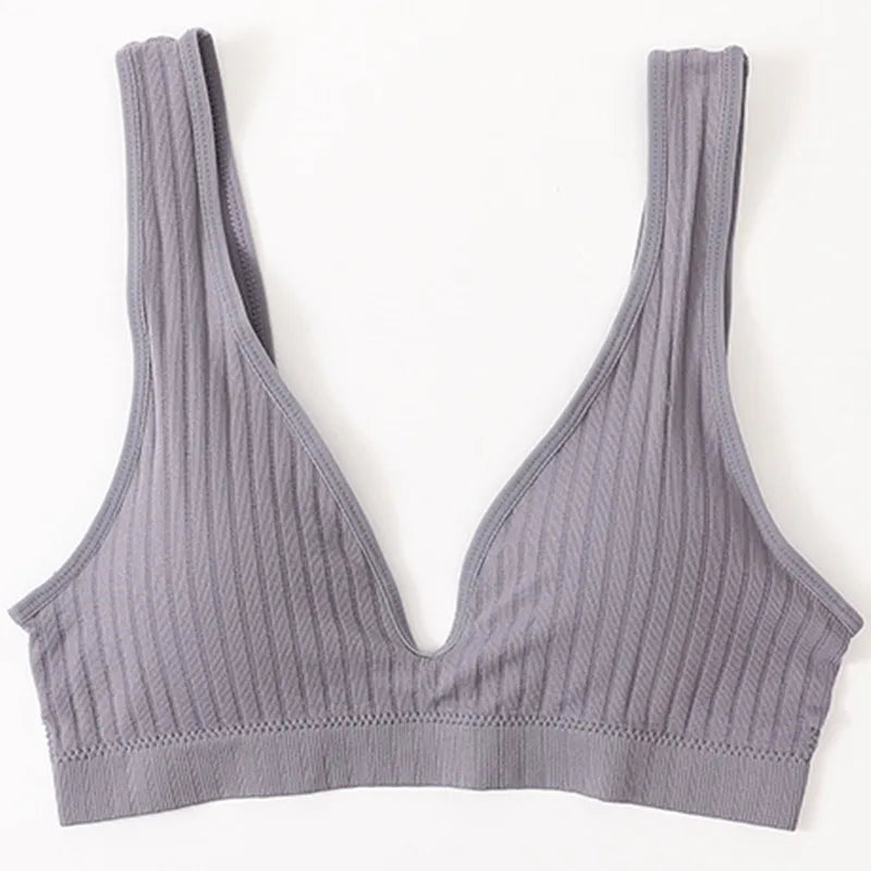 Seamless Bras For Women Push Up Bra V-Neck Bra Tops Female Non-wire Brassiere Sports Underwear Backless Sexy Lingerie S-XL