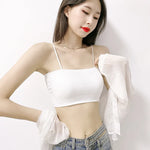 Tube Top Strapless Bras For Women Sexy Seamless Underwear Female Crop Top Sexy Lingerie Ice Silk Bandeau Removable Pads Bra