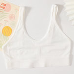 Women Tube Top Ribbed Bra Seamless Underwear Female V Neck Bralette Crop Top Soft Breathable Bra Sexy Lingerie Bandeau Bras
