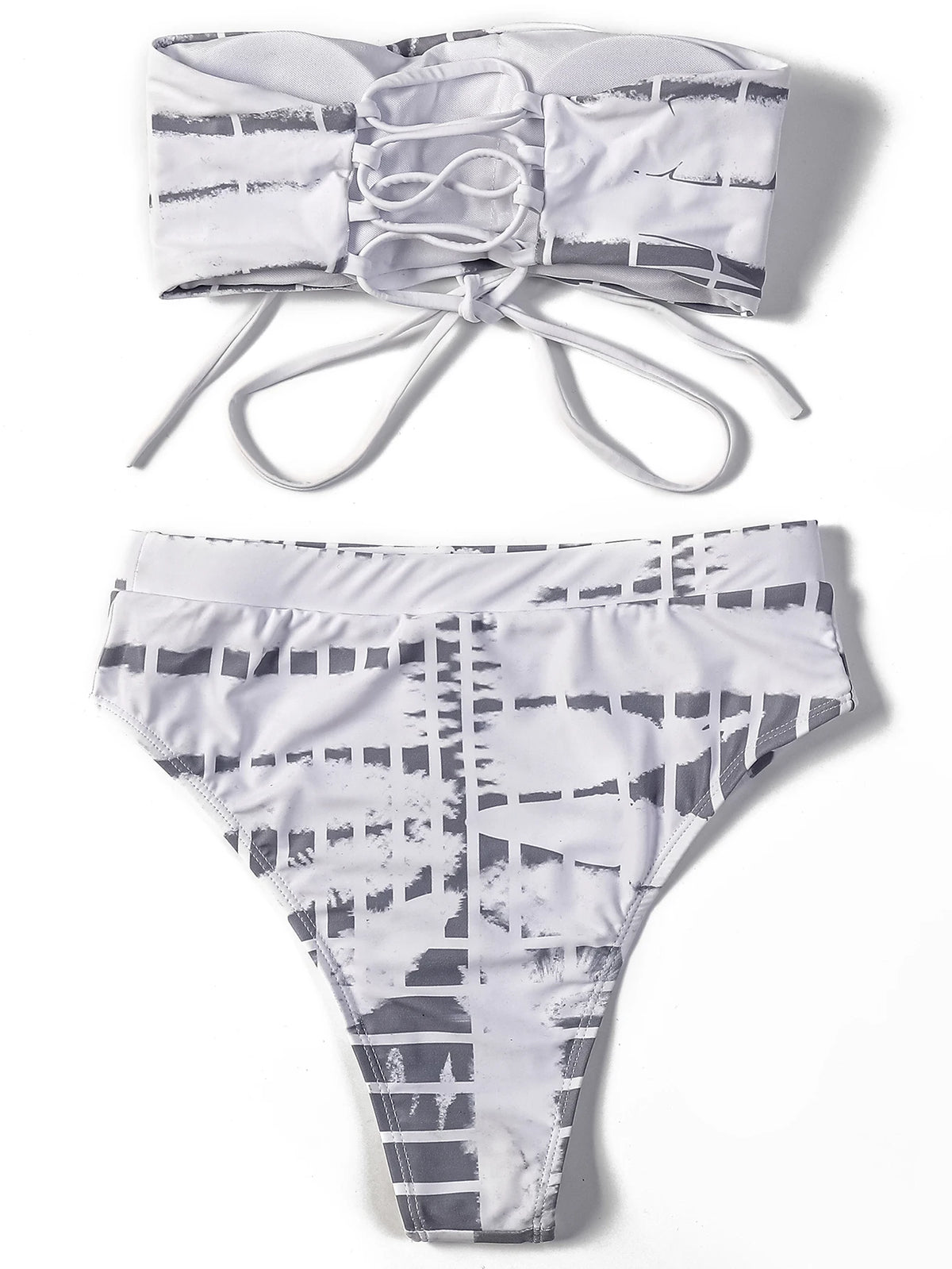 ZTVitality Print Strapless Sexy Bikinis High Waist Bikini 2025 New Arrival Padded Bra Bandage Swimsuit Brazilian Swimwear Women