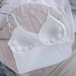 Women Crop Top Bandeau Bra Tube Top Female Cropped Sexy Seamless Underwear Lingerie Streetwear Low Back Bralette Removable Pads
