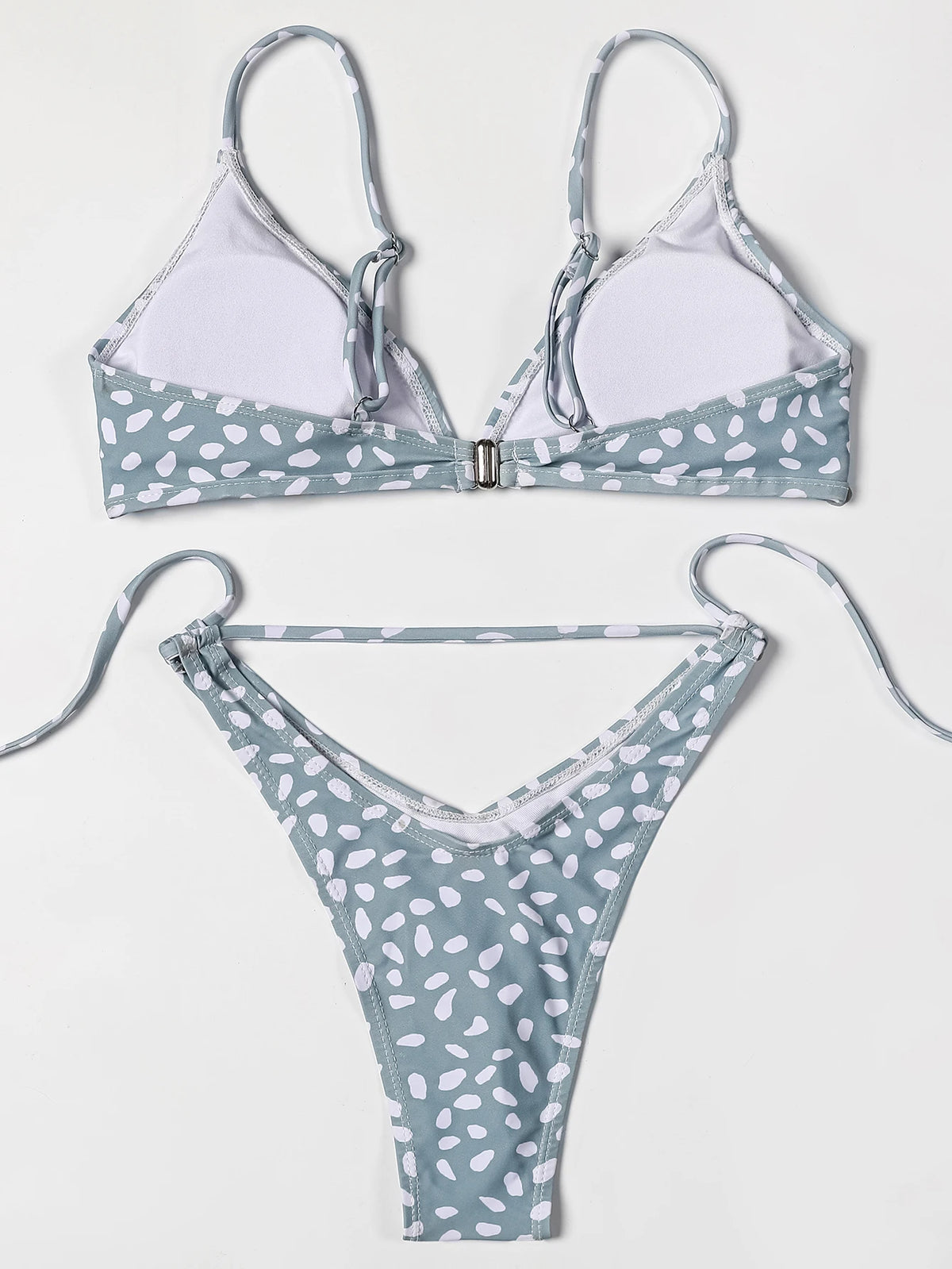 ZTVitality Swimwear Women Wave Point Sexy Bikini 2022 New Arrival Straps Padded Bra High Leg Bandage Swimsuit Brazilian Biquini