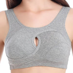 Breathable Cotton Bra No Rims Seamless Women's Underwear With breast pads Gathers Bralette Comfortable Sleeping Brassiere