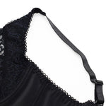 Lager Bosom Lace Perspective Bra For Womens Sexy Lingerie Underwire Embroidery FloralBralette Plus Size Brassiere Top