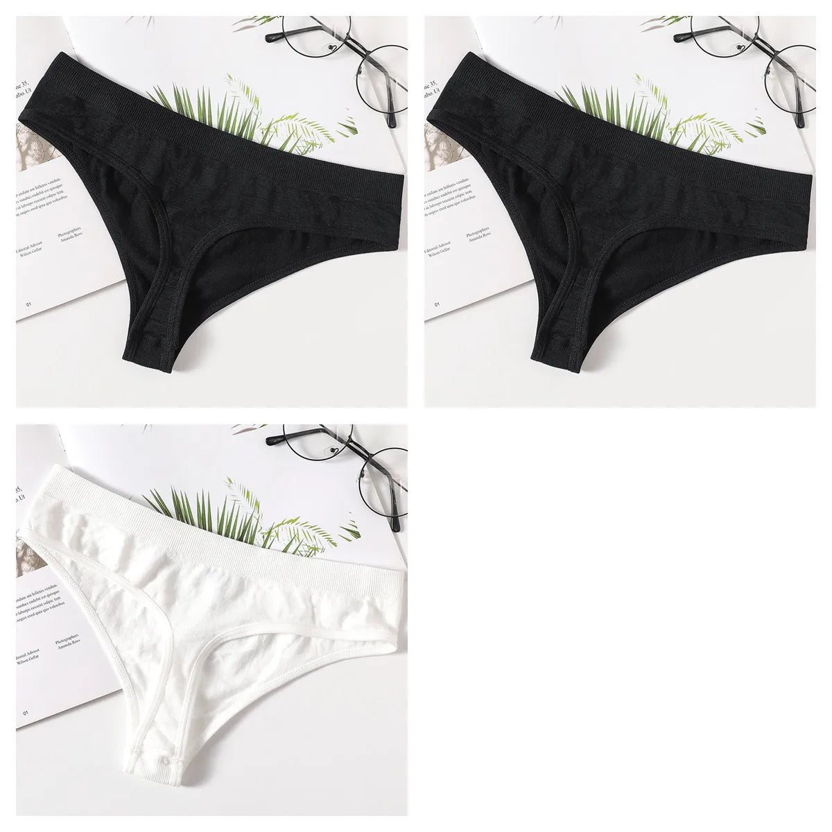 3Pcs/Set Thongs Women's G-String Sexy Female Seamless Underwear Breathable Panties Soft Sexy Lingerie Comfort Intimate