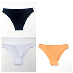 3Pcs/Set Women Cotton Bikini Briefs Skin-Friendly Low Rise Underwear Seamless Edge Soft Stretch Daily Ladies Panties M-XXL