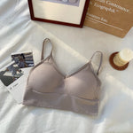 Women Tube Top Seamless Bra Crop Top Solid Color Sports Sexy Lingerie Active Bra Tops Underwear With Removable Pads