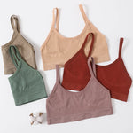 Women Sports Bra Tube Top Push-Up Bra Padded Crop Top Seamless Underwear Female Streetwear Tank Tops Removable Pads Camisole