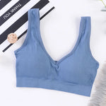 Women Crop Tops Female Tank Top Seamless Underwear Sexy Lingerie Sport Fitness Bra Top Wireless Padded Camisole
