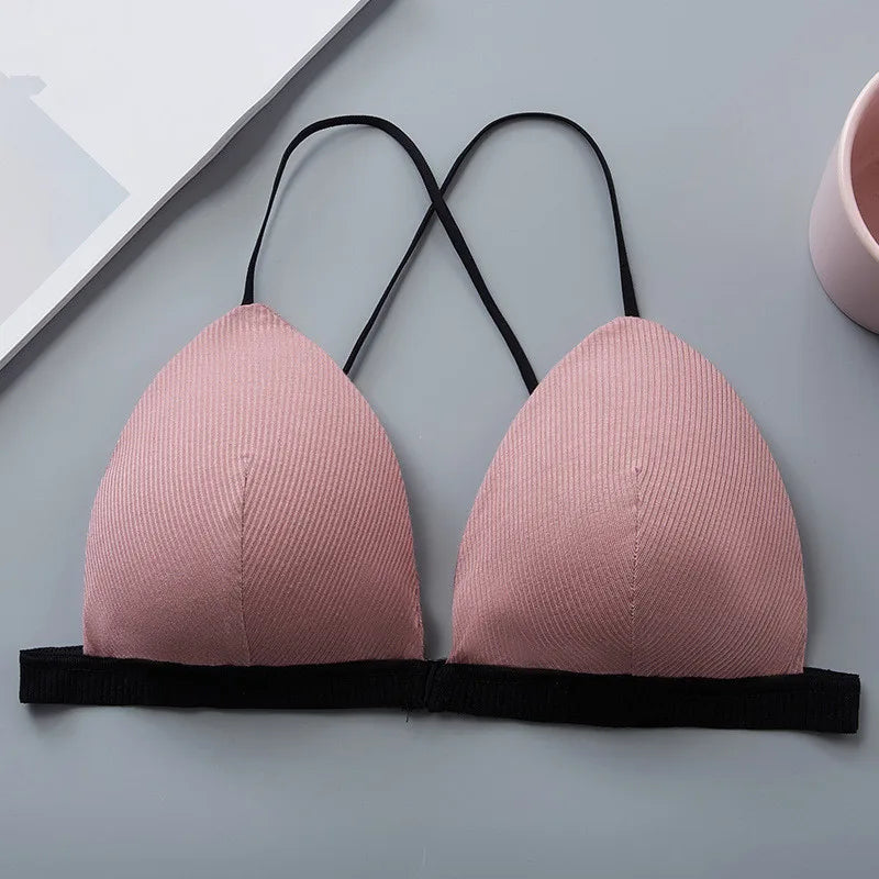 Front Closure Bra Wireless Bras For Women Sexy Lingerie Deep V Bralette Brassiere Seamless Underwear Soft Padded Intimates