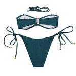 ZTVitality Solid Plaid Sexy Bikini 2026 Hot Sale Padded Bra Removable Straps Bandage Swimsuit Beach Wear Swimwear Women Biquini