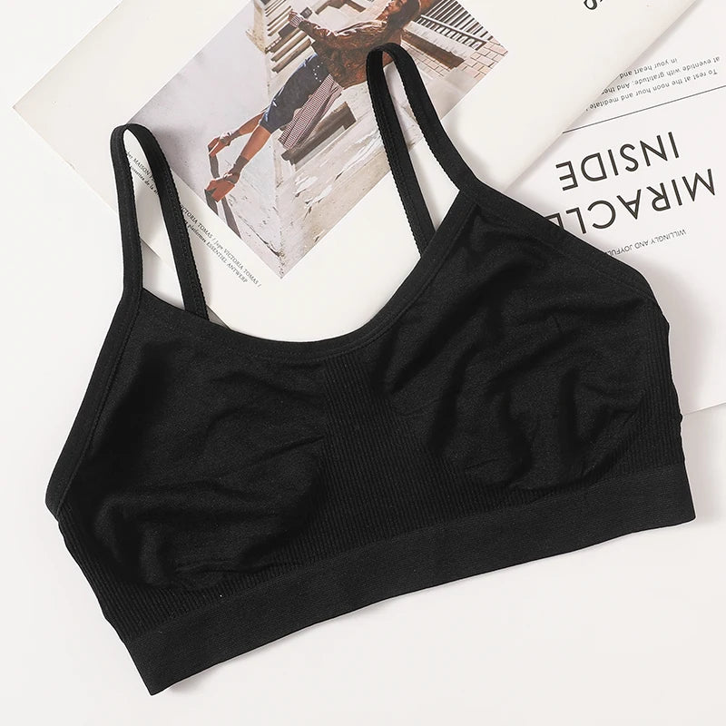 Women Tank Crop Top Female Seamless Underwear Backless No Pads Unlined Sexy Lingerie Comfort Woman Top Camisole