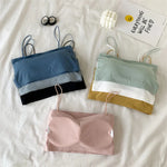 Tube Top Strapless Bras For Women Sexy Seamless Underwear Female Crop Top Sexy Lingerie Ice Silk Bandeau Removable Pads Bra