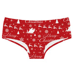 Christmas Theme Printing Women's Underwear Sexy Low-Waist Panties Temptation Wrap Buttocks Underpants Seamless Female Briefs