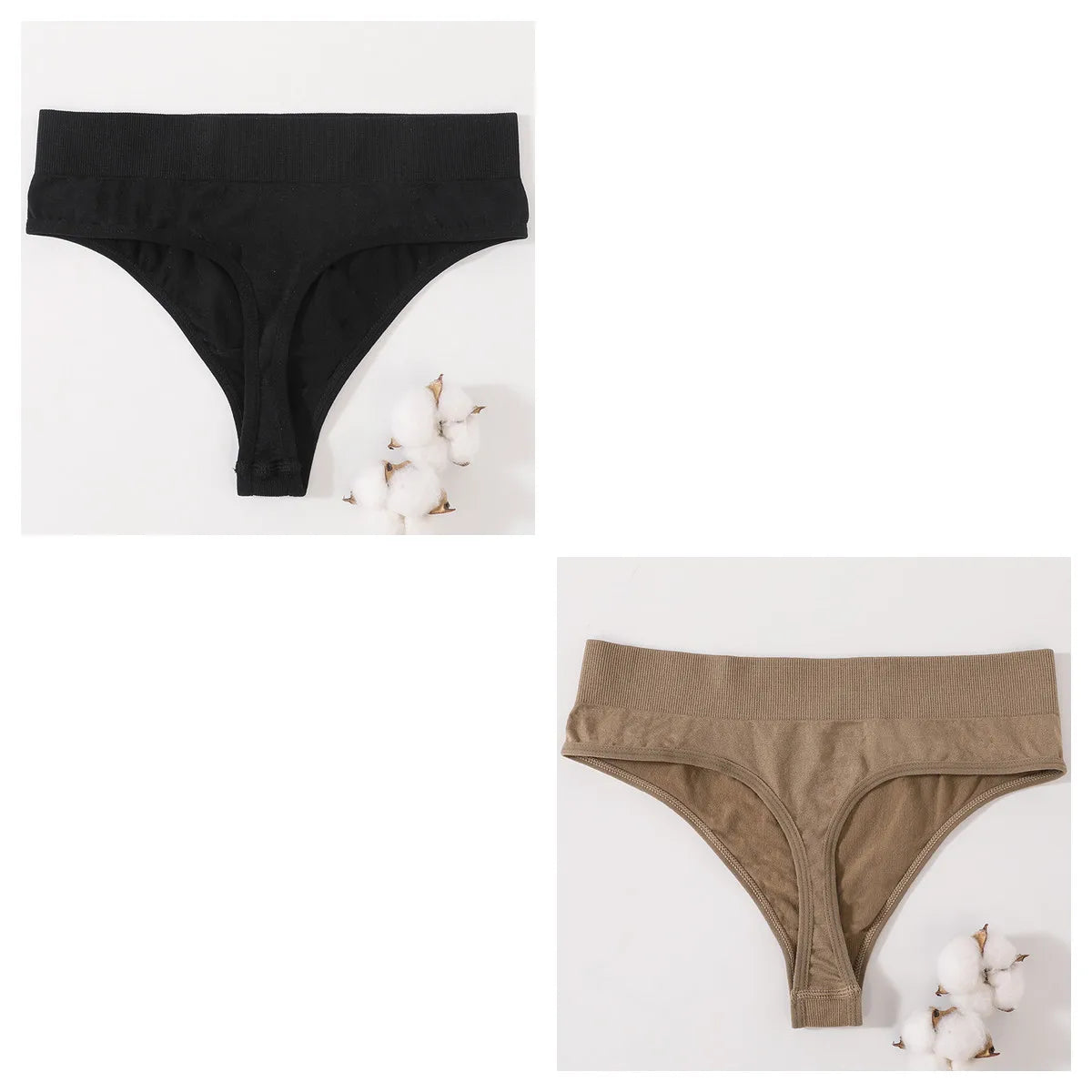 2Pcs/Set Women Panties High Waist Panties Sexy Bodyshaper Thongs Female Underpants Seamless Underwear Sports G-string Intimates