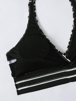 Sexy Mesh Tape Bikini 2026 Women High Waist Swimsuit Printed Swimwear Female Lady Bathing Suit Swimming Summer Beachwear