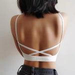 Women Tube Top Seamless Bra Crop Top Solid Color Sports Sexy Lingerie Active Bra Tops Underwear With Removable Pads