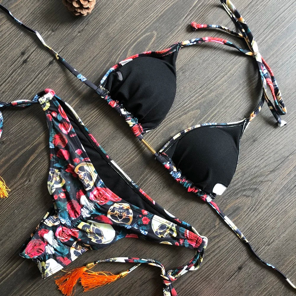 RUOTONGSEPT 2023 Popular Womens Beachwear Sexy Bikinis Set Hot Sport Swimwear Push-Up Padded SwimsuitExquisite Bather Swimwear