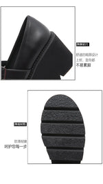 Spring Autumn Chunky Heel Vintage Lolita Shoes Women Platform Shoes Mary Jane Buckle Strap School Shoes For Girls Blackty7