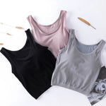 Women Tank Top Sexy Lingerie Female Camis Top Sleeveless Vest Underwear Knitted Top SexyTee Summer Tanks Padded Camisole