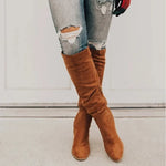 Women Knee-High Boots Zipper Sexy High Heels Women Shoes Non-slip Winter Boots Warm Size New Fashion Boots 2020