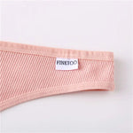 FINETOO Women's Cotton Panties Ladies Sexy V Waist Brazilian Underwear Female T-Back Briefs Panty M-XL Girls Intimates Lingerie