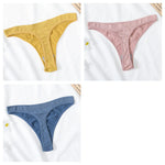 3PCS/Set Seamless G-string Panties Women Underwear Female Underpants Low Waist Thong Sexy Lingerie Seamless Sports Panties