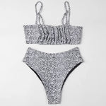 ZTVitality Folds Green Bikinis 2025 New Arrival Sexy Bikini Push Up Straps Padded Bra High Waist Swimsuit Female Swimwear Women