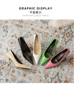Pumps shoes Women Fashion Office Basic High Heels Work Lady Shoes Black Pink Green Thin Heels Brand Point Toe998