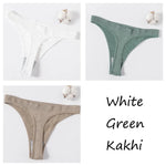 3Pcs/Set Women Brazilian Panties High Rise G-string Thongs Female Underpants Sexy Lingerie Sports Seamless Underwear M-XL T-Back