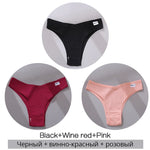 3Pcs/Set Cotton Women Briefs Sexy Seamless Brazilian Panties Female Low Rise Underwear Breathable Underpants Girls M-XL Intimate