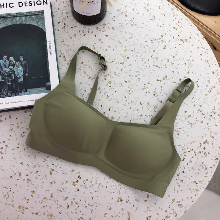 Women's Square Neck Seamless Adjustable Strap Wireless Bra Comfort Sexy Lingerie Invisible Underwear Ladies Intimates S-XL