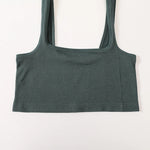 Square Neck Crop Top Women Seamless Underwear Top Solid Color Off Shoulder Cami Sexy Lingerie Sleeveless Tank Top Camisole