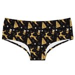 Seamless Milk Silk Lady Underpants Cartoon Santa Claus Reindeer Printed Women'sTriangle Pants Xmas Letter Print Panties