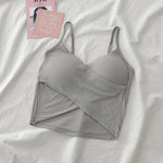 Women Crop Top Tube Top Seamless Underwear Female Crop Tops Girls Streetwear Sexy Lingerie Padded Tube Bra Bandeau Top Intimates