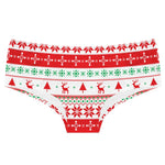 Christmas Tree Santa Snow Print Women's Underpants Original Xmas Pattern Ladies Panties Elastic Waistband Female Briefs