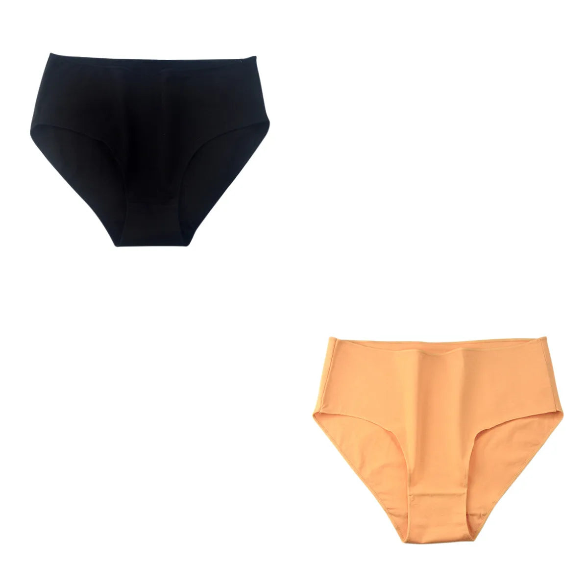 2PCS/Set Cotton Briefs Women High Waist Underpants Solid Color Lingerie Female Comfot Breathable M-2XL Panties Intimates