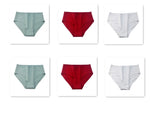 6Pcs/Set Women High Waist Cotton Briefs Breathable Panties Seamless Edge Comfort Underwear Solid Color Soft M-2XL Intimates