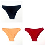 3Pcs/Set Women Cotton Bikini Briefs Skin-Friendly Low Rise Underwear Seamless Edge Soft Stretch Daily Ladies Panties M-XXL